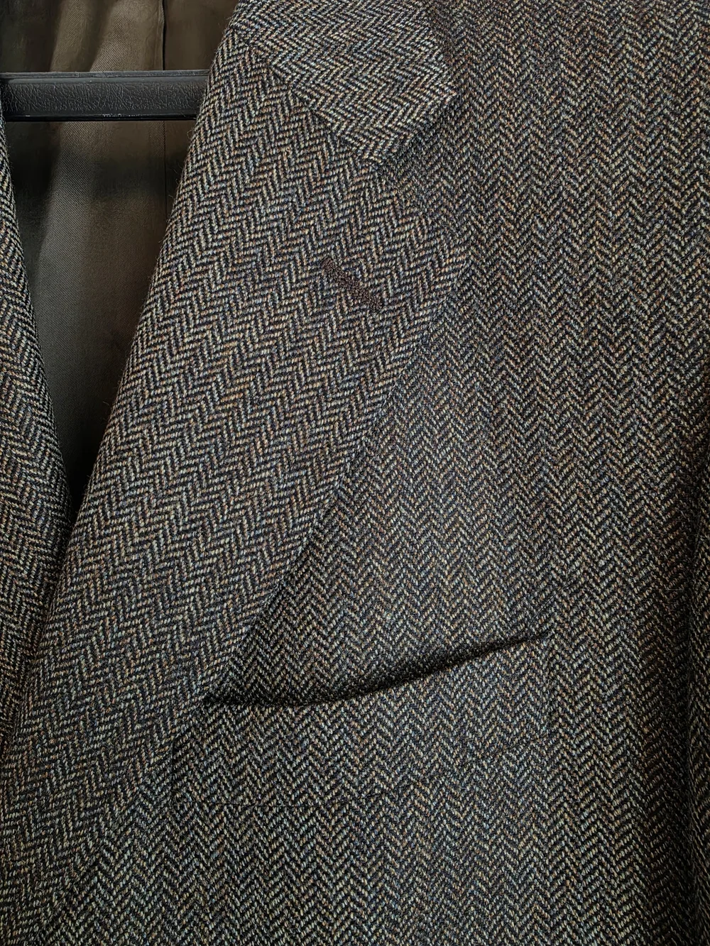 Classic Men's Gray Herringbone Blazer 100% Wool Made In ITALY.